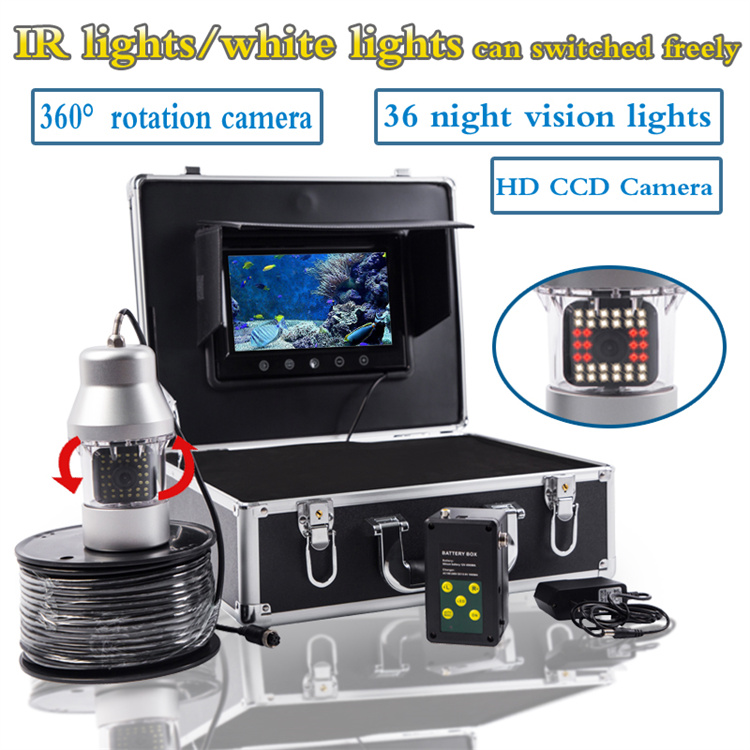 Fish Finder Cable - Ecoscandaglio 360 ° Telecamera Subacquea Rotante