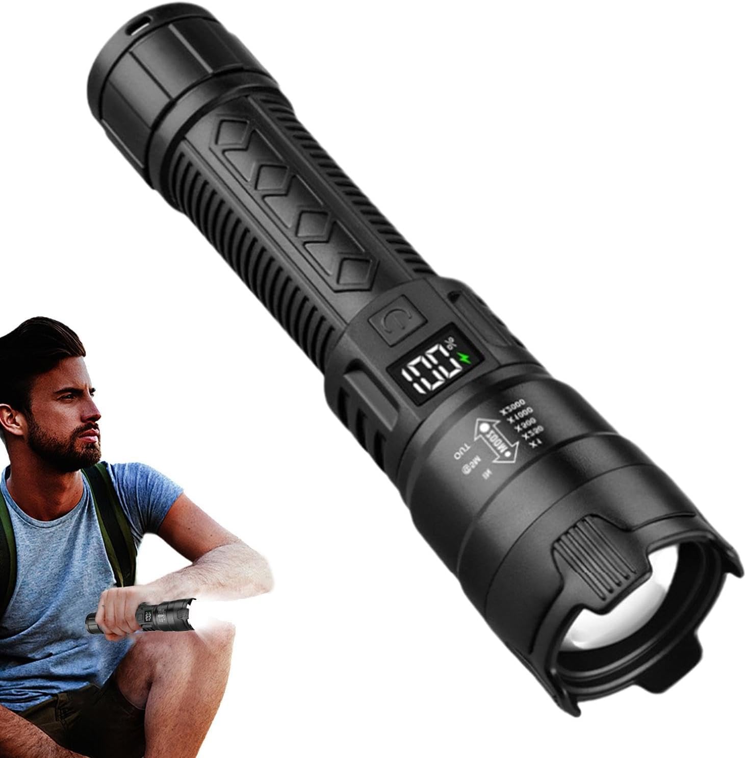 Fishing Light - Torcia tattica a LED 2000LM Torcia